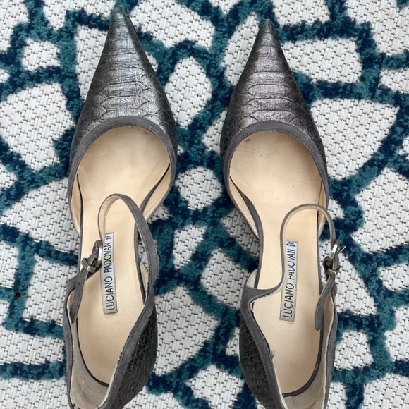 Luciano Padovan Metallic Gray Heels - Picture 5 of 6